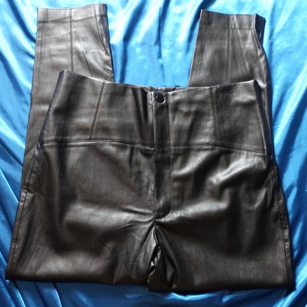Black Faux Leather Pants